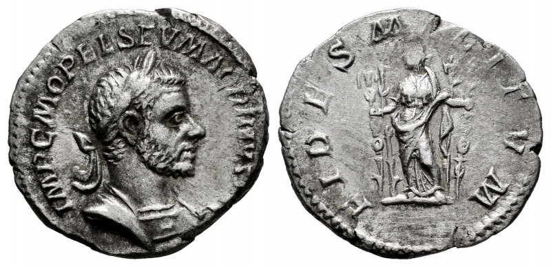 Macrinus. Denarius. 217-218 AD. Rome. (Ric-IV 66). (Bmcre-12). (Rsc-23a). Anv.: ...