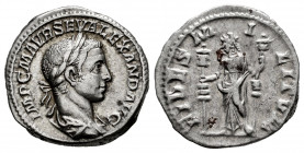 Severus Alexander. Denarius. 225 AD. Rome. (Ric-139). (Bmcre-220). (Rsc-52). Anv.: IMP C M AVR SEV ALEXAND AVG, laureate and draped bust right. Rev.: ...