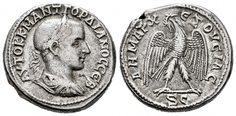 Gordian III. Seleucis and Pieria. Tetradrachm. 238-240 AD. Antioch. (Prieur-282)...