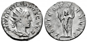 Philip II. Antoninianus. 245 AD. Antioch. (Ric-213). (Rsc-13). Anv.: M IVL PHILIPPVS CAES, radiate, draped and cuirassed bust right. Rev.: IOVI CONSER...