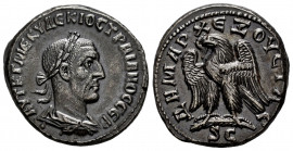 Trajan Decius. Seleucis and Pieria. Tetradrachm. 249-250 AD. Antioch. (McAlee-1126b). Anv.: AVT K Γ MЄ KY TPAIANOC ΔЄKIOC CЄB, laureate, draped, and c...
