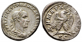 Trajan Decius. Seleucis and Pieria. Tetradrachm. 249-250 AD. Antioch. (Prieur-579). (McAlee-1125b). Anv.: ΑΥΤ Κ Γ ΜЄ ΚΥ ΤΡΑΙΑΝΟϹ ΔЄΚΙΟϹ ϹЄΒ, Laureate,...