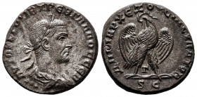 Trebonianus Gallus. Seleucis and Pieria. Tetradrachm. 251 AD. Antioch. (Prieur-660). (McAlee-1172c). Anv.: AVTOK K Γ OVIB TPЄB ΓAΛΛOC CЄB, Laureate, d...