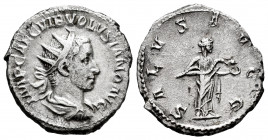 Volusian. Antoninianus. 251-253 AD. Rome. (Ric-IV 184). (Rsc-118). Anv.: IMP CAE C VIB VOLVSIANO AVG, radiate, draped and cuirassed to right . Rev.: S...