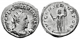 Valerian I. Antoninianus. 253-254 AD. Rome. (Ric-92). (C-94). Anv.: IMP C P LIC VALERIANVS AVG, radiate, draped bust right . Rev.: IOVI CONSERVARI, Ju...