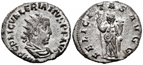 Valerian I. Antoninianus. 255-258 AD. Rome. (Spink-9936). (Ric-87). (Seaby-53). Rev.: FELICITAS AVGG. Ag. 2,12 g. Almost XF. Est...35,00. 

Spanish ...
