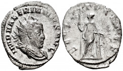 Valerian I. Antoninianus. 258 AD. Mediolanum. (Ric-256). Anv.: IMP VALERIANVS AVG, radiate and draped bust right. Rev.: SECVRIT PERPET, Securitas stan...