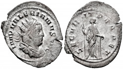 Valerian I. Antoninianus. 259-260 AD. Milano. (Spink-9976). (Ric-256). (Seaby-204). Rev.: SECVRIT PERPET . Ag. 3,87 g. Choice VF. Est...50,00. 

Spa...
