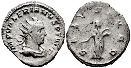 Valerian I. Antoninianus. 253-260 AD. Viminacium. (Mir-836b). Anv.: IMP VALERIANVS P F AVG. Radiate, draped and cuirassed bust right. Rev.: SALVS AVGG...
