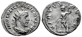 Gallienus. Antoninianus. 253-254 AD. Rome. (Ric-181). Anv.: IMP C P LIC GALLIENVS AVG, radiate and cuirassed bust right . Rev.: VIRTVS AVGG, Virtus st...