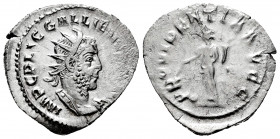 Gallienus. Antoninianus. 255-256 AD. Rome. (Ric-159). Anv.: IMP C P LIC GALLIE(NVS P F AVG), radiate and cuirassed bust right. Rev.: PROVIDENTIA AVGG,...