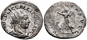 Gallienus. Antoninianus. 253-268 AD. Antioch. (Ric-299 Viminacium). Anv.: IMP C P LIC GALLIENVS AVG, Laureate and draped bust right. Rev.: VIC(TO)RIA ...
