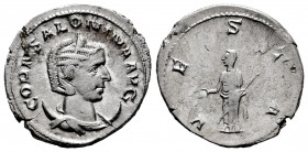 Salonina. Antoninianus. 253-254 AD. Viminacium. (Ric-V 39). (Rsc-137). Anv.: CORN SALONINA AVG, draped bust set on crescent right. Rev.: VESTA, Vesta ...