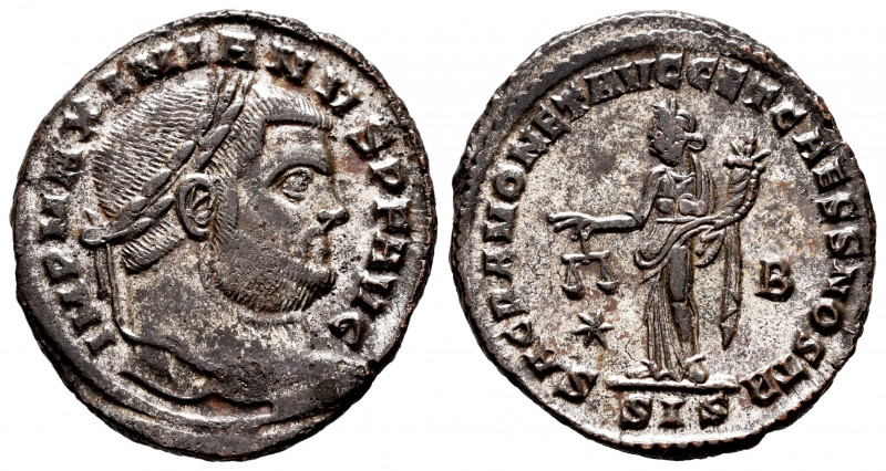 Maximianus. Follis. 286-305 AD. Siscia. (Ric-134b). Anv.: IMP MAXIMIANVS P F AVG...