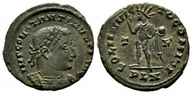 Constantinus I. Follis. 309-311 AD. London. (Ric-124). Anv.: IMP CONSTANTINVS P AVG, laureate and cuirassed bust right. Rev.: SOLI INVICTO COMITI, rad...