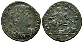Magnentius. Centenionalis. 350-353 AD. Rome. (Ric-197). Anv.: D N MAGNENTIVS P F AVG. Bareheaded, draped and cuirassed bust right; A to left . Rev.: G...