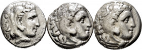 Lot of 3 drachmas of Alexander III the Great. TO EXAMINE. Almost VF. Est...90,00. 

Spanish Description: Lote de 3 dracmas de Alejandro III Magno. A...