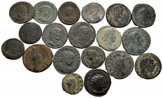 Lot of 19 Roman bronzes of small modules. TO EXAMINE. Almost VF/VF. Est...300,00. 

Spanish Description: Lote de 19 bronces romanos de módulos peque...