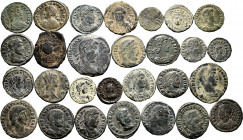 Lot of 28 coins from Roman Empire and Byzantine Empire. Great variety of mints and emperors: Constantine, Constantius, Gratian, Arcadius, Valens, Dece...
