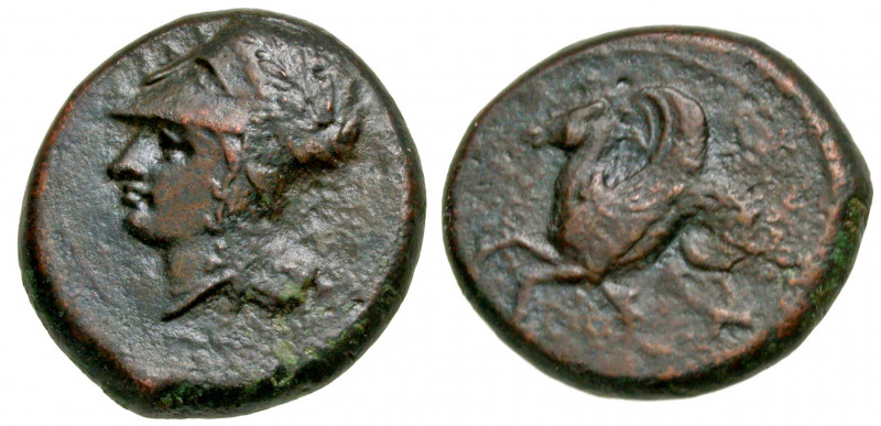Sicily, Syracuse. Dionysios I. 405-367 B.C. AE litra (20.7 mm, 7.05 g, 2 h). ΣYP...