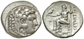 Macedonian Kingdom. Alexander III the Great. 336-323 B.C. AR tetradrachm (25.4 mm, 16.74 g, 12 h). Lifetime issue. Babylon mint, struck circa 325/4 B....