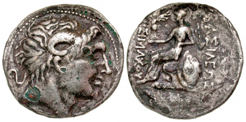 Thracian Kingdom. Lysimachos. As King, 306-281 B.C. AR fouree tetradrachm (29.6 ...