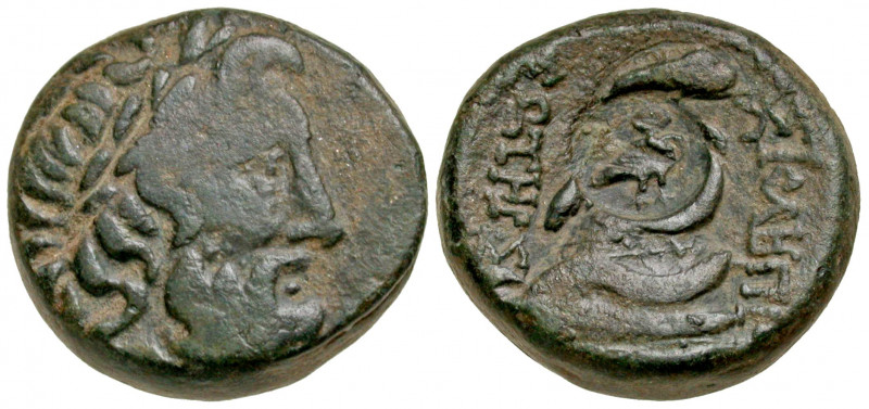 Mysia, Pergamon. Early-mid 2nd century B.C. AE 20 (20.4 mm, 12.19 g, 12 h). Laur...