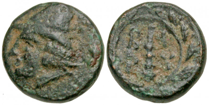 Troas, Birytis. Ca. 350-300 B.C. AE 11 (11.1 mm, 1.54 g, 2 h). Head of beardless...