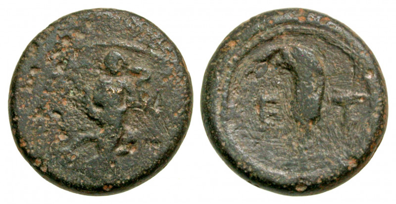Pisidia, Etenna. Civic issue. 1st century B.C. AE 17 (17.2 mm, 4.33 g, 1 h). Fem...