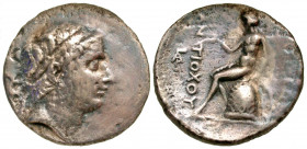 Seleukid Kingdom. Antiochos I Soter. 281-261 B.C. AR tetradrachm (28.4 mm, 15.08 g, 5 h). Seleucia on the Tigris mint. Diademed head of Antiochus I ri...
