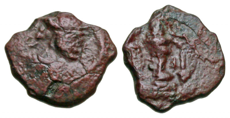 Hephthalites, Alchon Huns. 5th Century-6th Century AE (11.2 mm, .47 g). Sasasani...