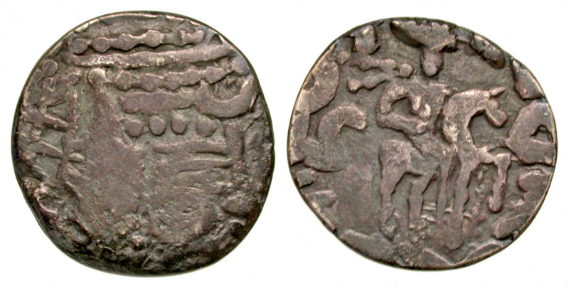 Khwarezmia. Ramik. mid 6th century A.D. AR drachm (22.2 mm, 3.77 g, 9 h). Type 1...