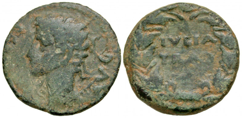 Hispania, Julia Traducta. Augustus. 27 B.C.-A.D. 14 AE 24 (23.4 mm, 6.89 g, 3 h)...