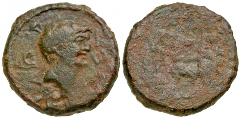 Macedon, Philippi. Marc Antony. 42 B.C. AE 24 (24.3 mm, 10.85 g, 1 h). M. Paquiu...