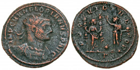 Florian. A.D. 276. BI antoninianus (22.8 mm, 3.31 g, 11 h). Serdica mint, struck A.D. 276. IMP C M AN FLORIANVS P F AVG, radiate, draped(?) and cuiras...