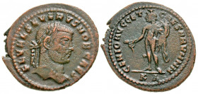 Severus II. As Caesar, A.D. 305-306. AE follis (29.9 mm, 8.80 g, 6 h). Cyzicus mint, 305/6. FL VAL SEVERVS NOB CAES, laureate head of Severus right / ...