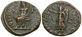 Anonymous Pagan Issues. Ca. A.D. 305-313. BI quarter follis (14.8 mm, 1.61 g, 6 h). Struck under Maximinus II Daza. Antioch mint, Struck A.D.311-312. ...