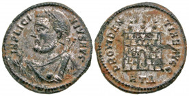 Licinius I. BI follis (19.1 mm, 3.00 g, 11 h). Heraclea mint, Struck A.D. 316-317. IMP LICI-NIVS AVG, laureate bust of Licinius I left, wearing consul...