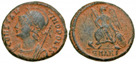 Constantine I. A.D. 307/10-337. BI centenionalis (17.7 mm, 2.38 g, 1 h). Antioch Mint, Struck A.D. 330-335. CONSTAN-TINOPOLIS, bust of Constantinopoli...