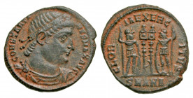Constantine I. A.D. 307/10-337. BI centenionalis (18.8 mm, 2.62 g, 6 h). Antioch mint, Struck A.D. 330-335. CONSTANTI-NVS MAX AVG, rosette and laurel ...