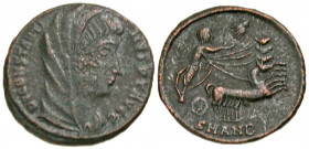 Divus Constantine I. Died A.D. 337. BI centenionalis (15.5 mm, 1.81 g, 6 h). Antioch mint, Struck A.D. 337-340. DV CONSTANTINVS PT AVGG, Constantine?s...
