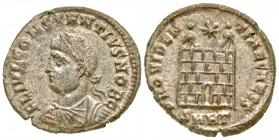 Constantius II. As Caesar, A.D. 324-337. BI centenionalis (19.5 mm, 3.10 g, 11 h). Heraclea mint, Struck A.D. 325-326. FL IVL CONSTANTIVS NOB C, laure...