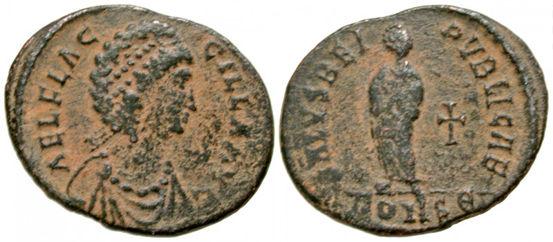 Aelia Flaccilla. Augusta, A.D. 379-386/8. AE majorina (24 mm, 4.44 g, 1 h). Cons...