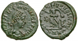 Arcadius. A.D. 383-408. AE half-centenionalis (13.9 mm, 1.41 g, 6 h). Cyzicus mint. D N ARCADIVS P F AVG, diademed, draped and cuirassed bust of Arcad...