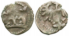 Poland, Jagiellon Dynasty. Wladyslaw III of Varna. 1434-1444. AR denarius (12.2 mm, 0.43 g, 11 h). Krakow mint. Crown / Eagle. Fine.