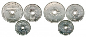 Laos, Kingdom. 1952. Group of 3 coins of the Kingdom of Laos. 10, 20 and 50 cents.