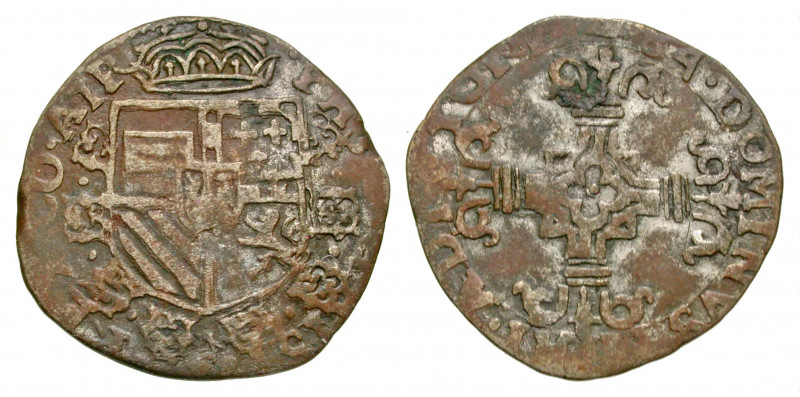 Netherlands. Philip II. 1556-1598. BI 1/20 ecu (25.1 mm, 2.98 g). Artois mint, 1...