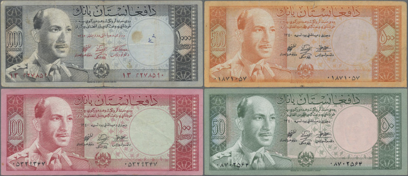 Afghanistan: Nice lot with 18 banknotes of the SH 1340-1342 (1961-1963) ”King Mu...