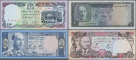Afghanistan: set of 18 banknotes containing the following Pick numbers: 8, 22, 28, 37, 38, 49, 50, 52, 53, 55, 56, 58, 61, 62, 65, 69, all in XF to UN...