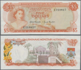 Bahamas: Bahamas Monetary Authority 5 Dollars L.1968, P.29 in aUNC/UNC condition.
 [differenzbesteuert]